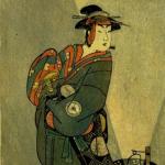 color image of print of Kabuki actor