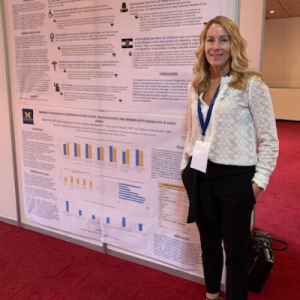 Dr. Susan Ernst at the Center for International Reproductive Healthcare Training conference in Addis Ababa, Ethiopia with two posters on both the surveys of healthcare providers and the focus group summaries