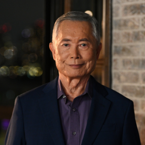 A headshot of George Takei