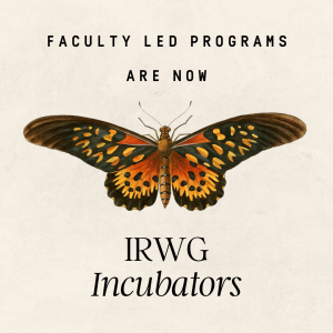 Faculty led programs are now IRWG Incubators