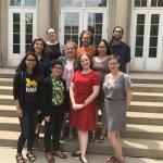 group photo of COS fellows on steps of Lane Hall