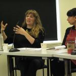 photo of Katie Lennard at panel table