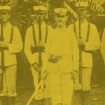 photograph of men in military uniform with rifles, taken from the cover of "Metroimperial Intimacies" 