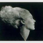 black and white portrait of a woman