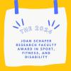 The 2024 Joan Schafer Research Faculty Award in Sport, Fitness, and Disability