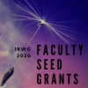 photo of a dandelion seed with text "IRWG 2020 Faculty Seed Grants"