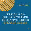 blue square with yellow and white text reading" 2019/2020 LGQRI Speaker Series"