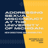 Addressing sexual misconduct at the University of Michigan